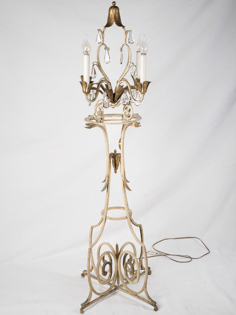 Mid-century wrought iron lamp