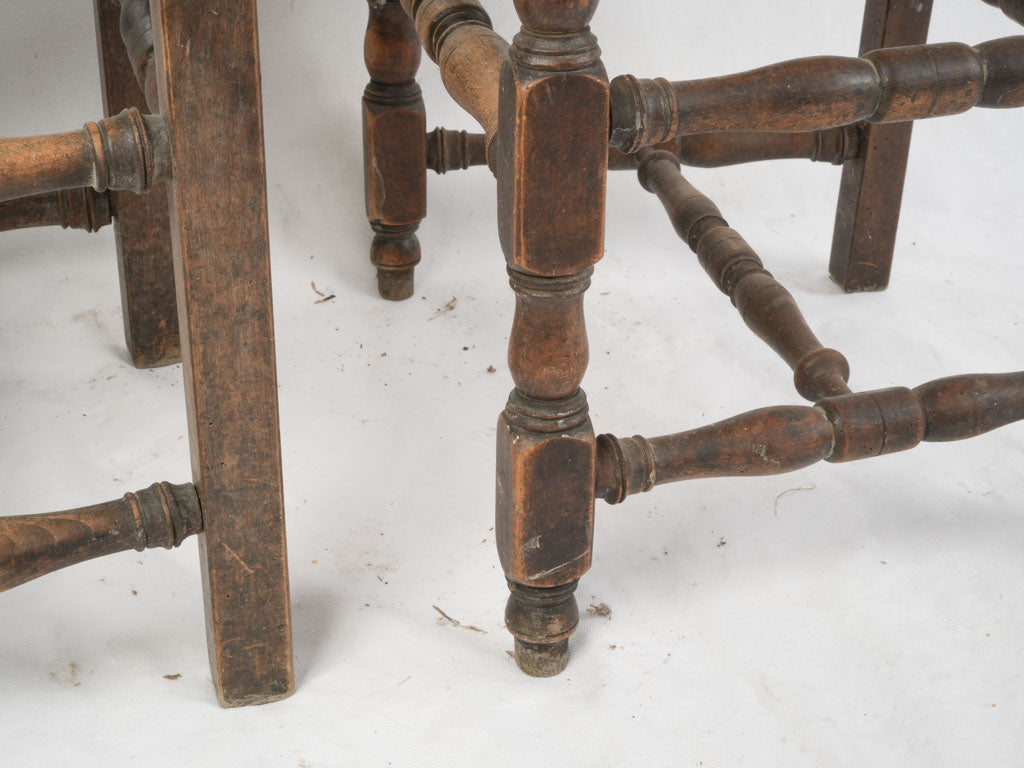 Vintage rush seat beechwood chairs
