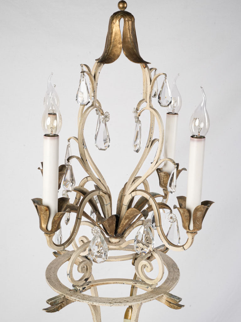 Elegant distressed cream chandelier