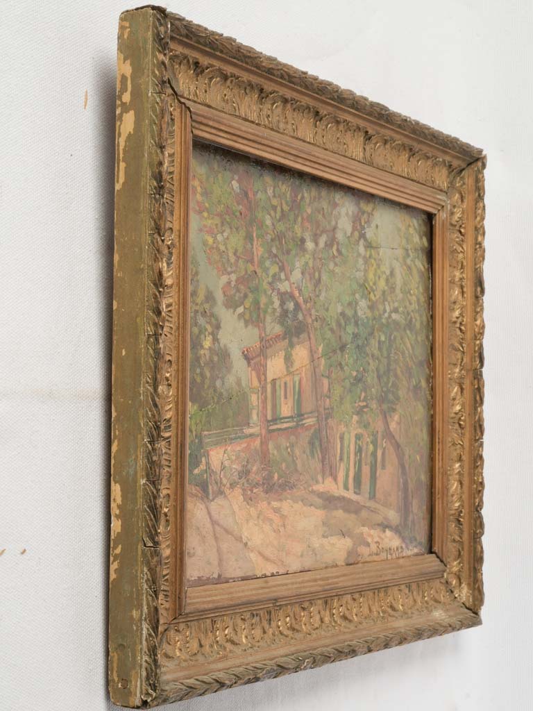 Petite impressionistic wood painting