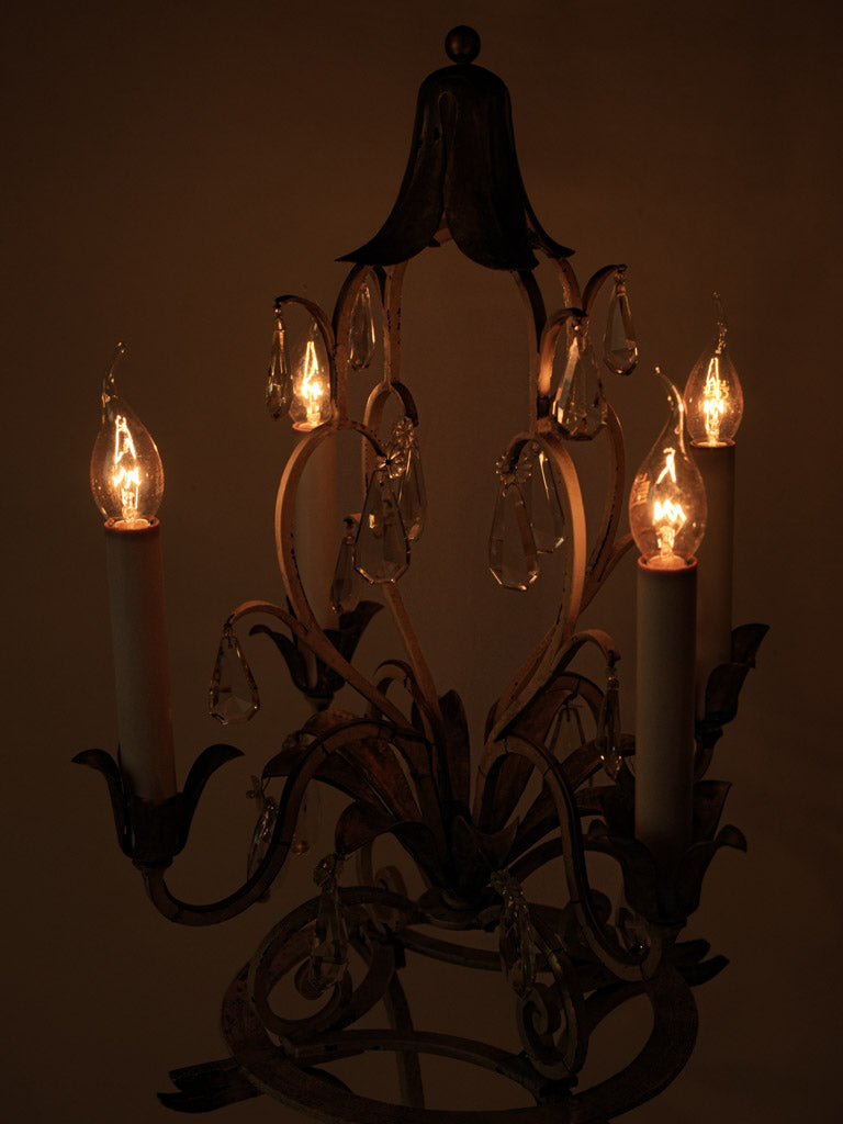 Rustic charm ironwork girandole