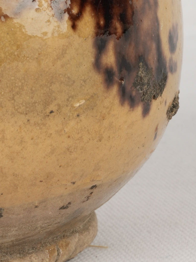 Artisanal 19th-century ceramic jam jar