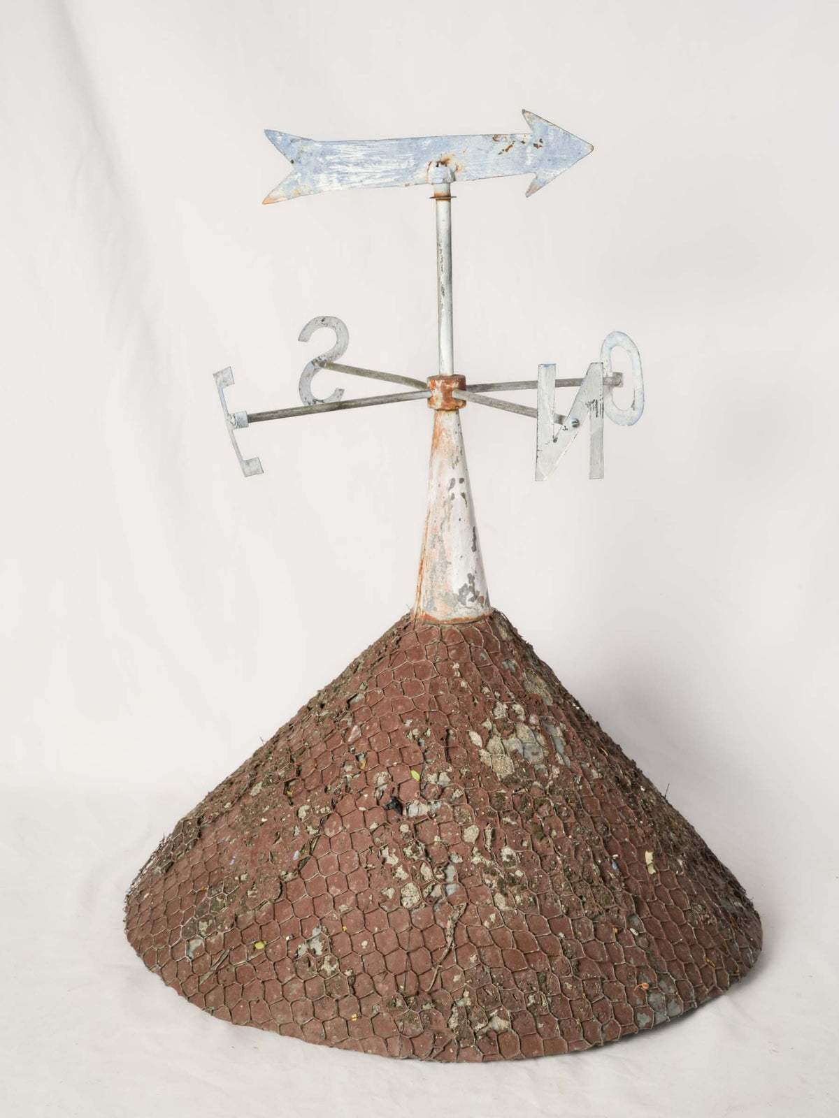 Mid-20th-Century French Weather Vane w/ Conical Roof Fitting - 43¼"
