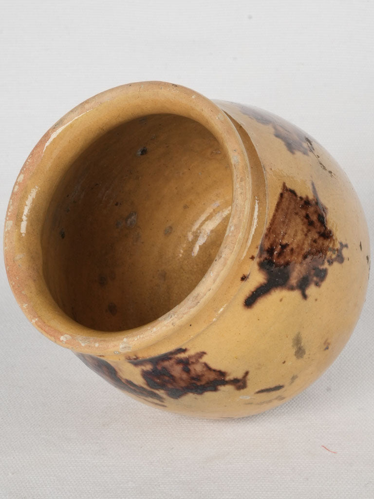 Decorative French pottery jam pot