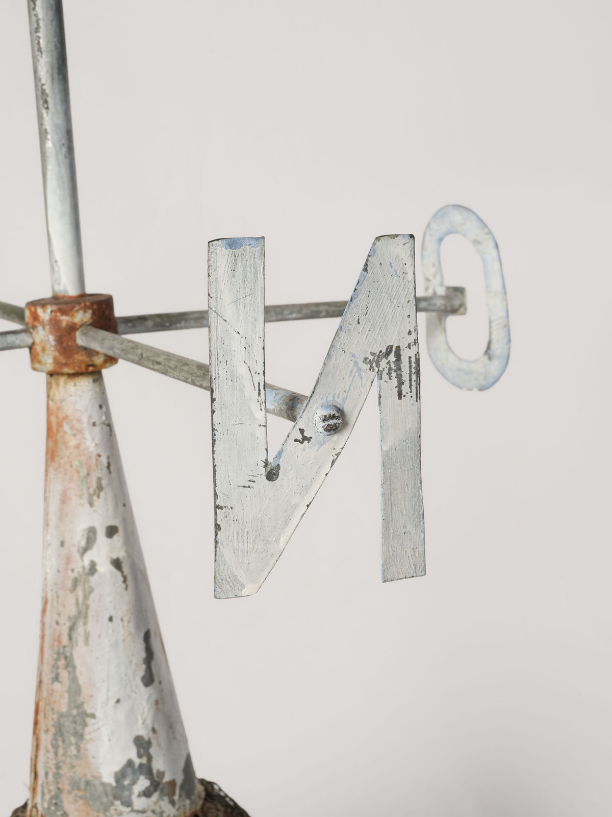 Mid-20th-Century French Weather Vane w/ Conical Roof Fitting - 43¼"