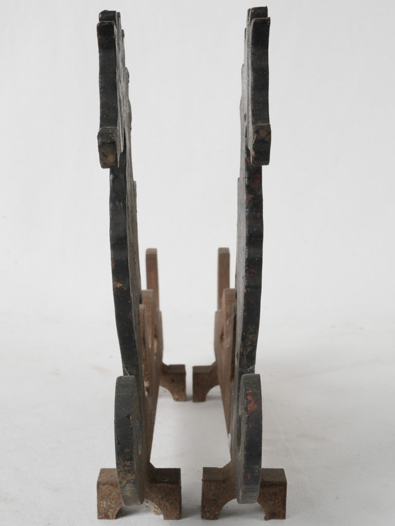 Coastal style seahorse andirons