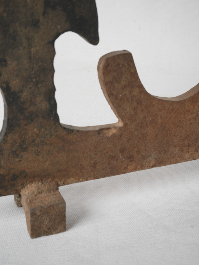 Renowned seahorse andirons by Schenck