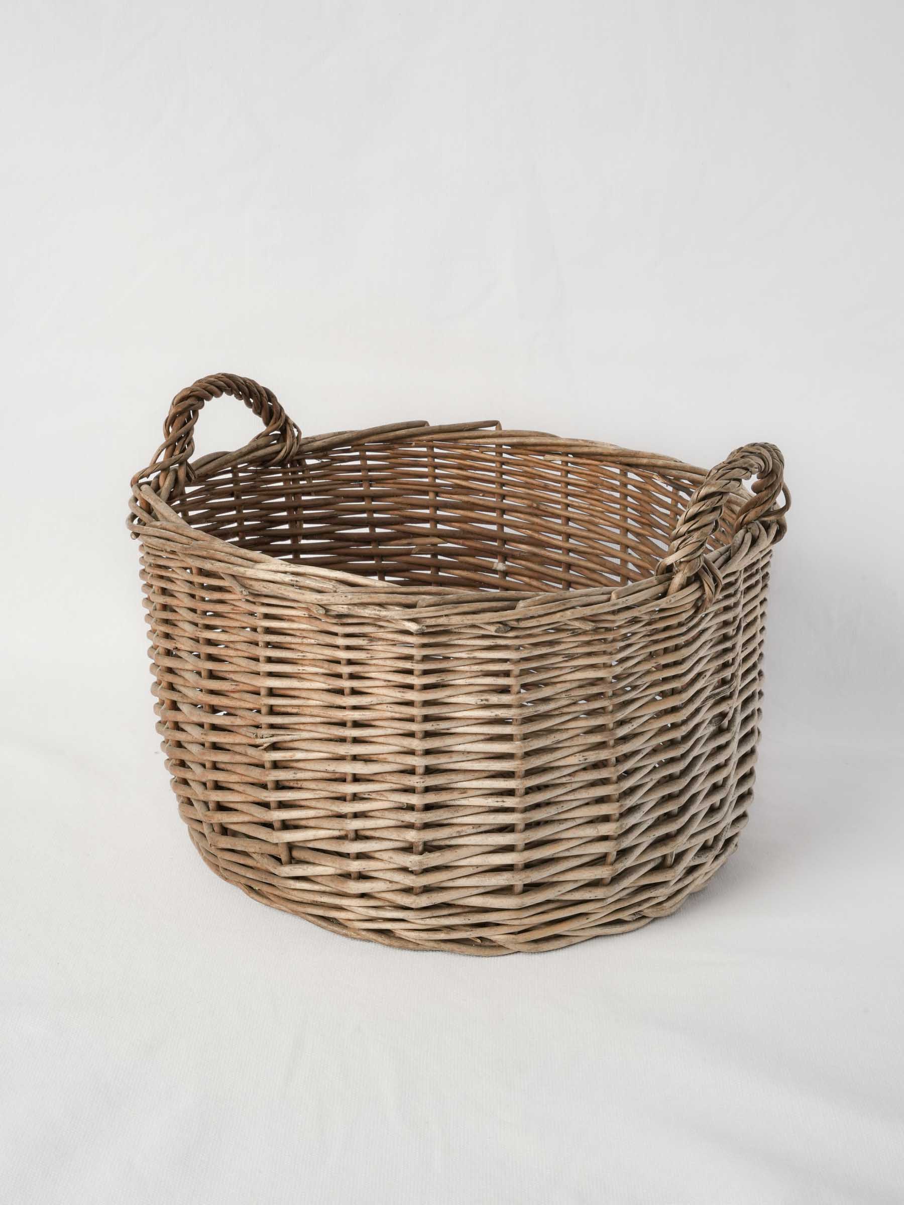 Vintage rustic French wicker basket