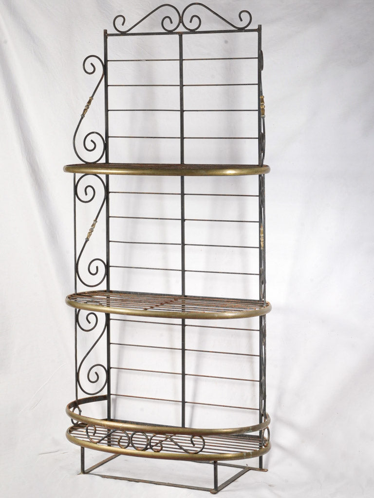 Vintage elegant iron baker's rack