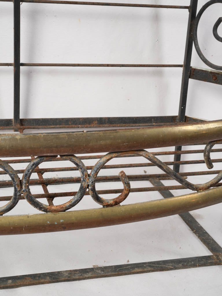 Graceful tall iron shelving furniture  