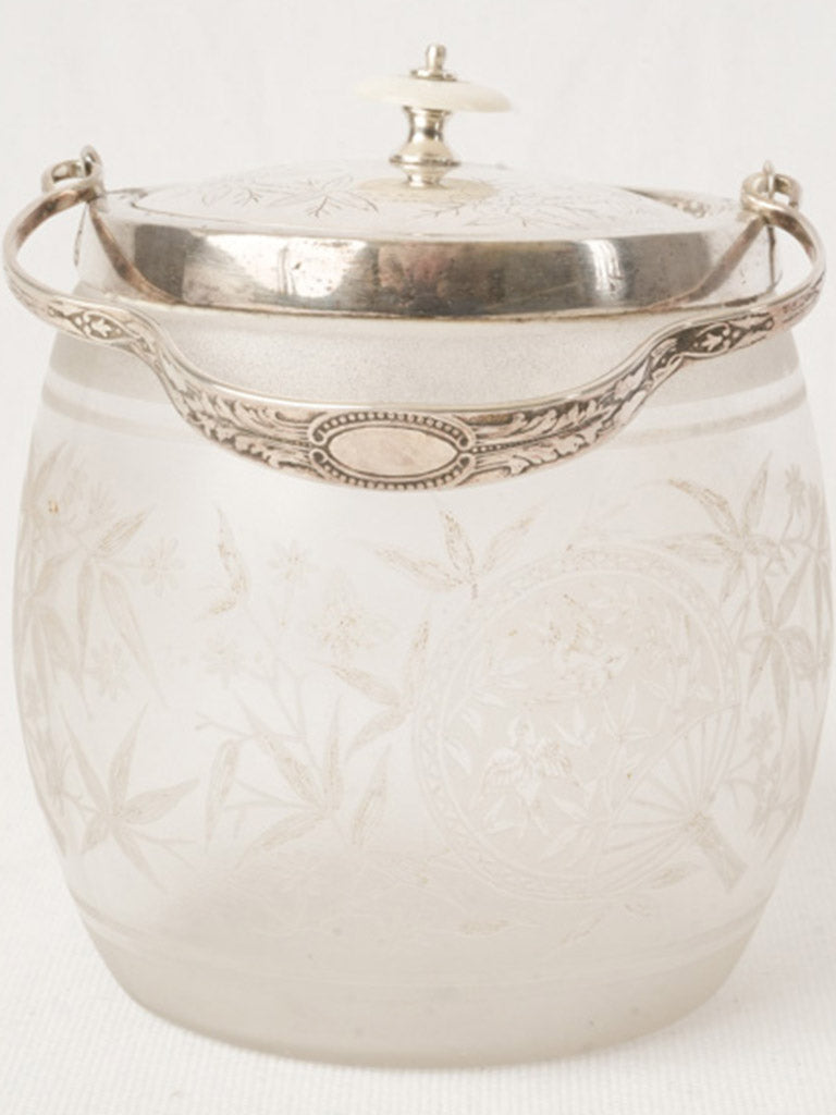 Edwardian silver-plated biscuit barrel