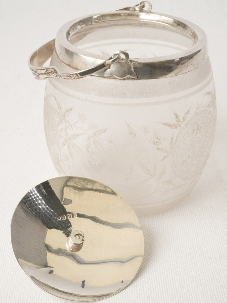 Poetic presence glass biscuit barrel