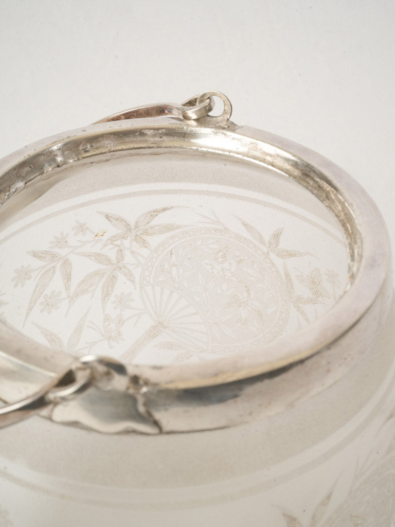Mellow sheen silver biscuit container