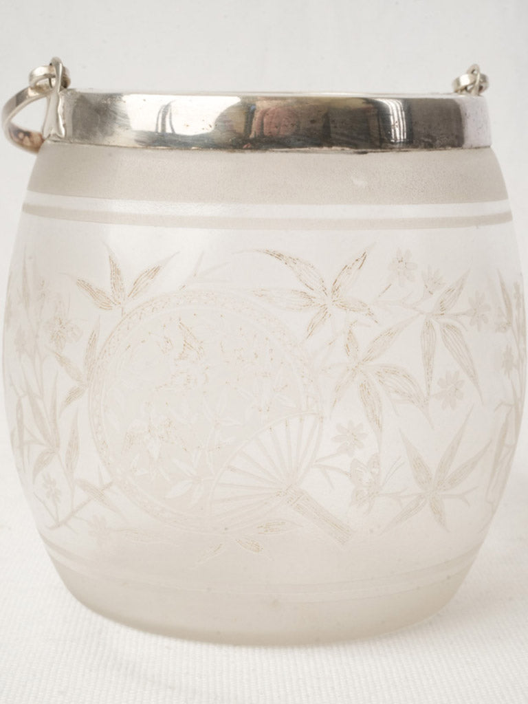 Vintage floral-engraved biscuit holder