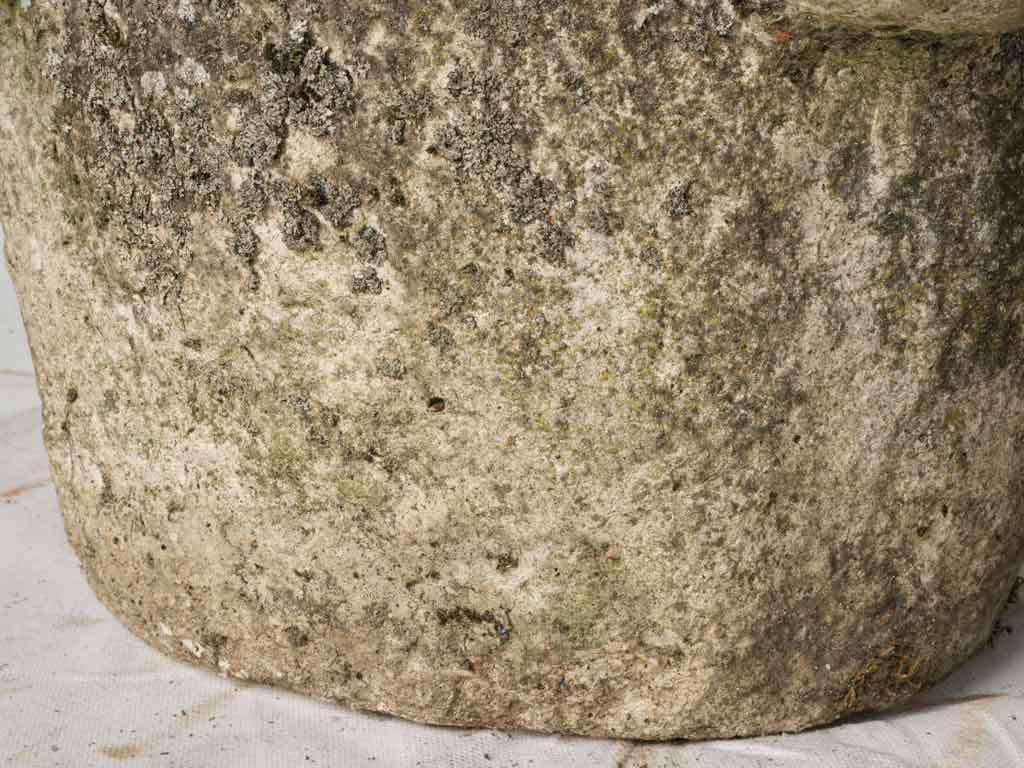 Pair of Early to Mid-20th Century Reconstituted Stone Mortar-Form Jardinières - 12½"