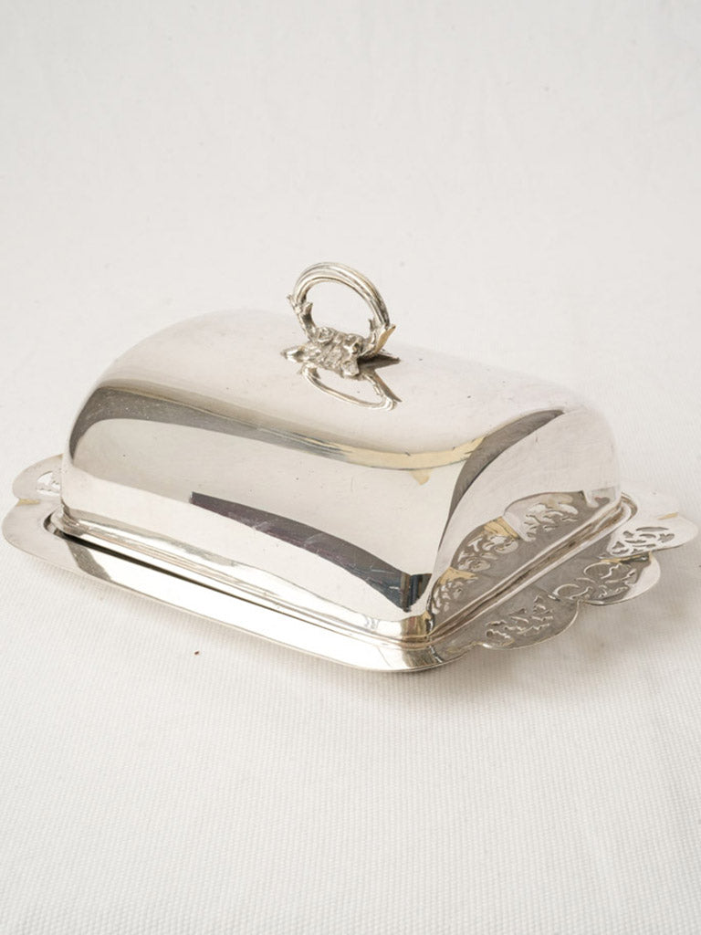 1920s English Silver-Plated Butter Dish - 9¾"