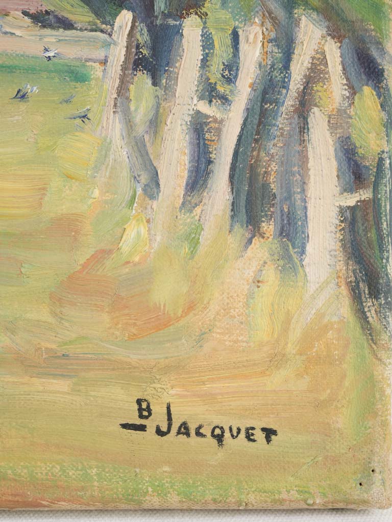 Bucolic, idyllic grazing cows artwork