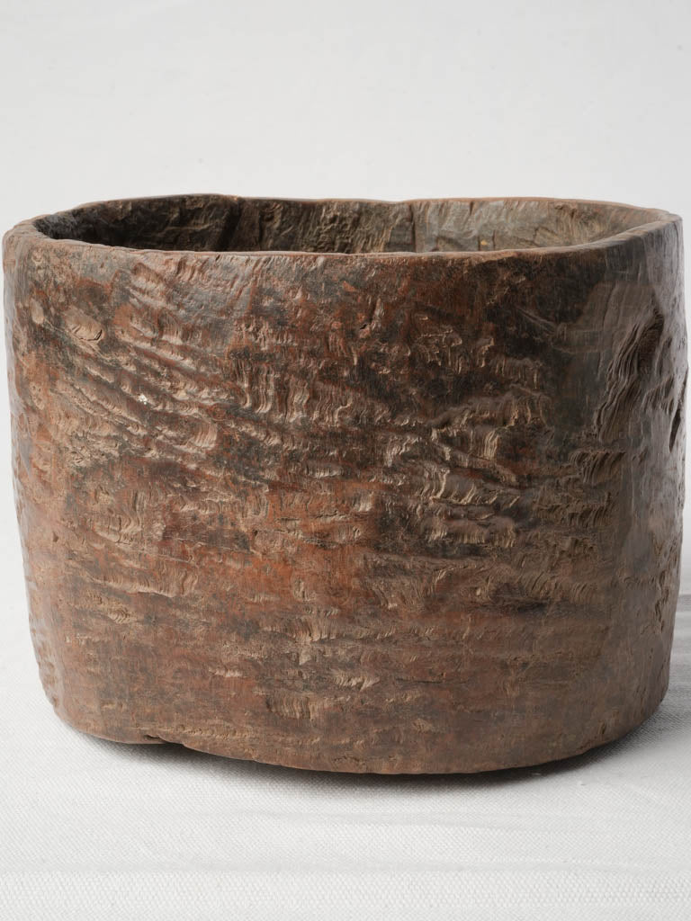 Irregular old wooden container