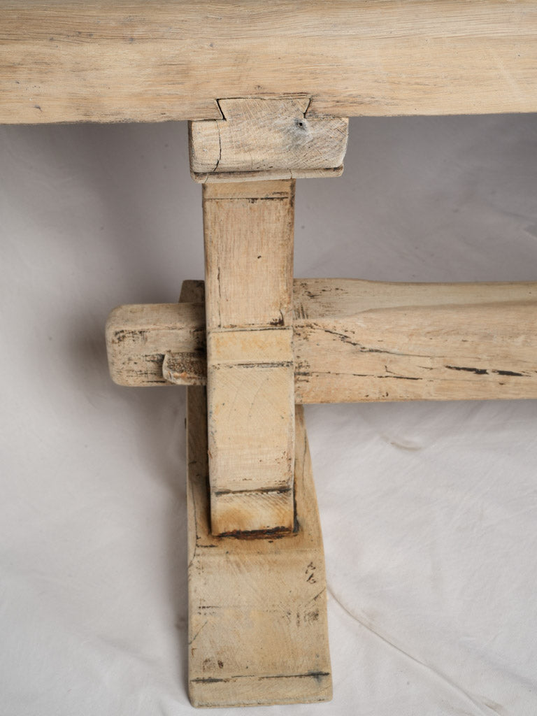 Sculpted supports oak dining table  
