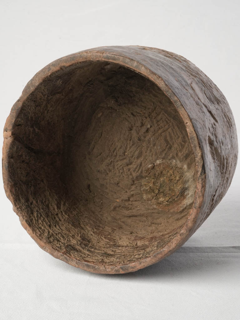 Historic rustic wooden vessel