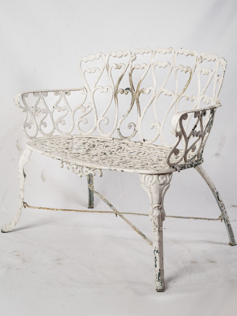 Ornate lightweight cast aluminum bench  
