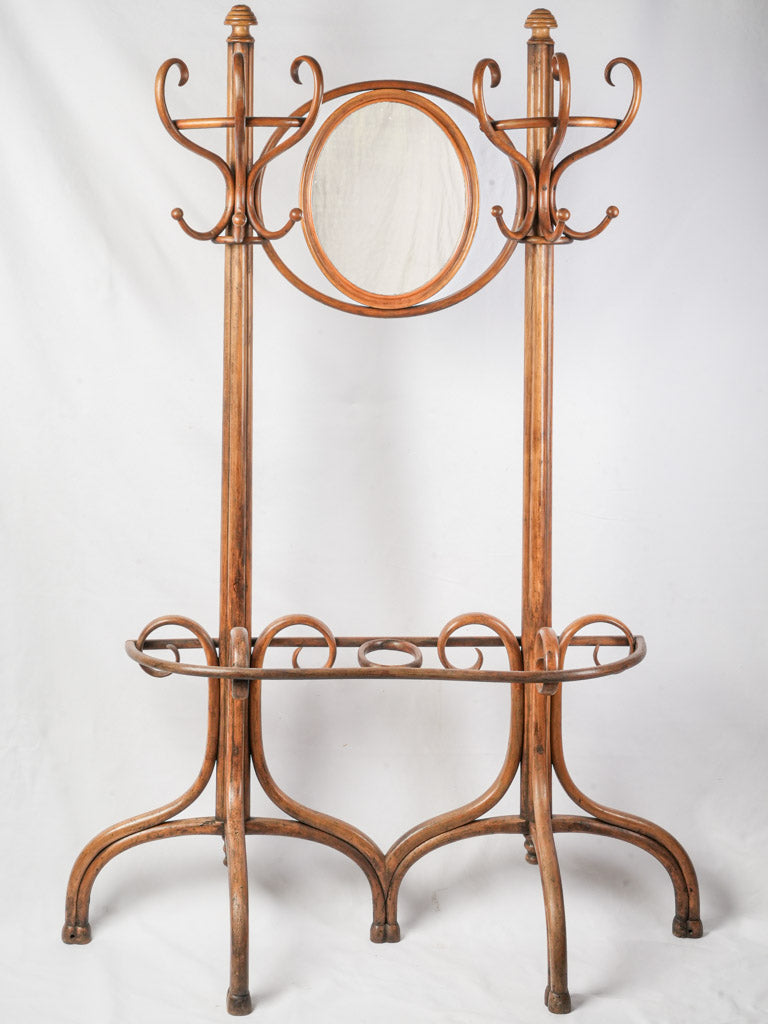 Antique elegant bentwood coat rack