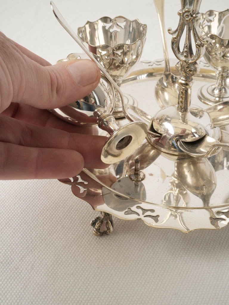 Collectible openwork handle egg set
