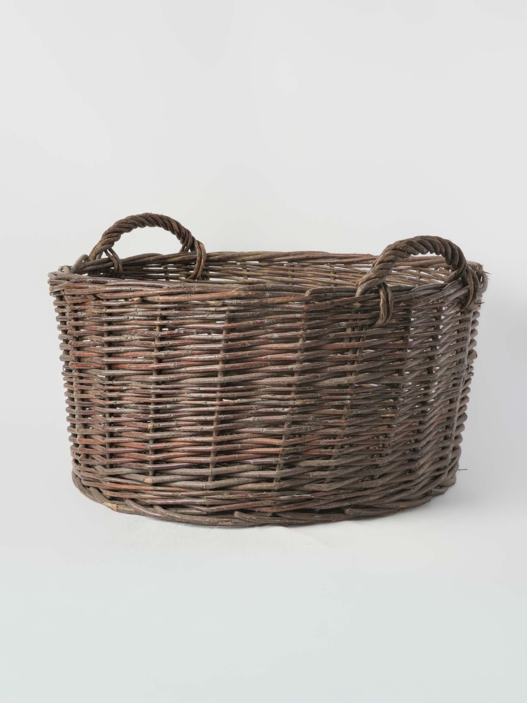 Vintage rustic woven wicker basket