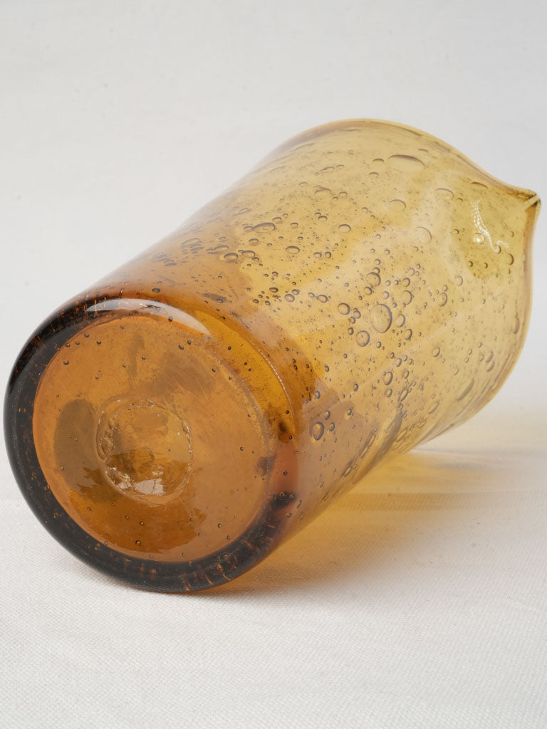 Colorful handcrafted glass pitcher