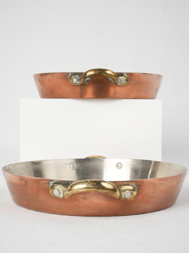 Durable sleek copper pans duo