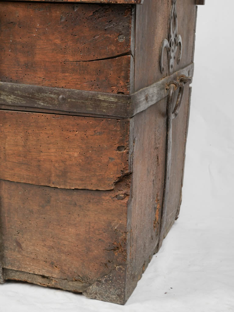 Timeless, crafted treasure chest | Antique Chest with Forged Hardware – Inherited by Lucienne Lazon, Creator of the Palme d'Or 27¼" x 50¾