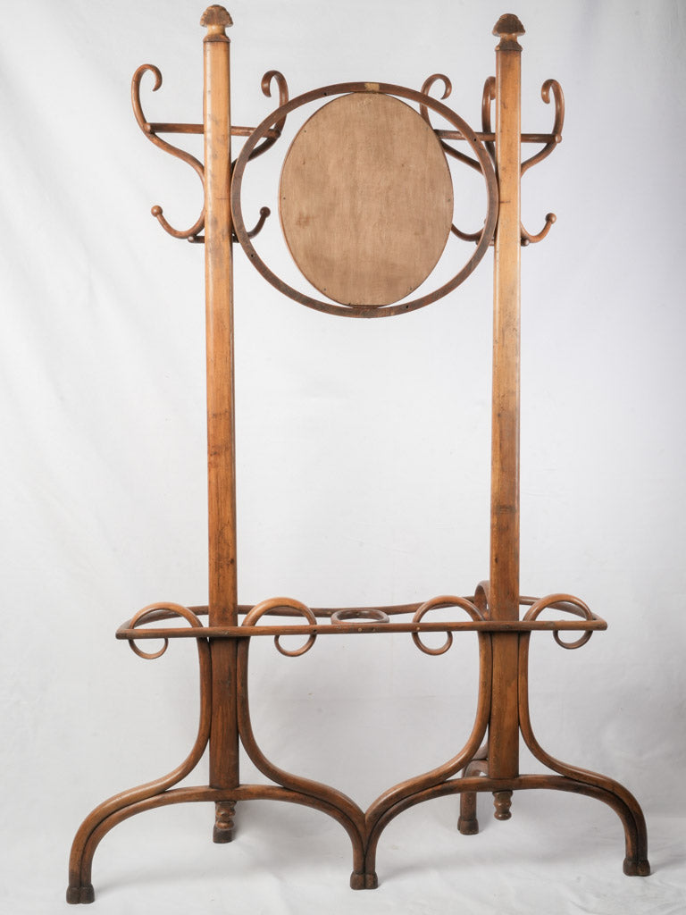 Vintage curved wood accessory organizer