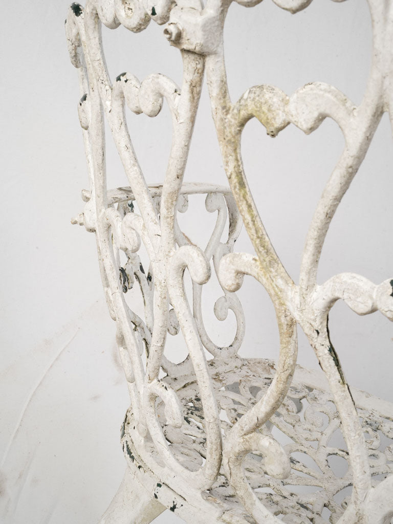 Antique charm delicate scrollwork bench