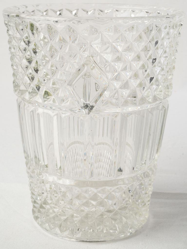 Clear faceted glass accent piece