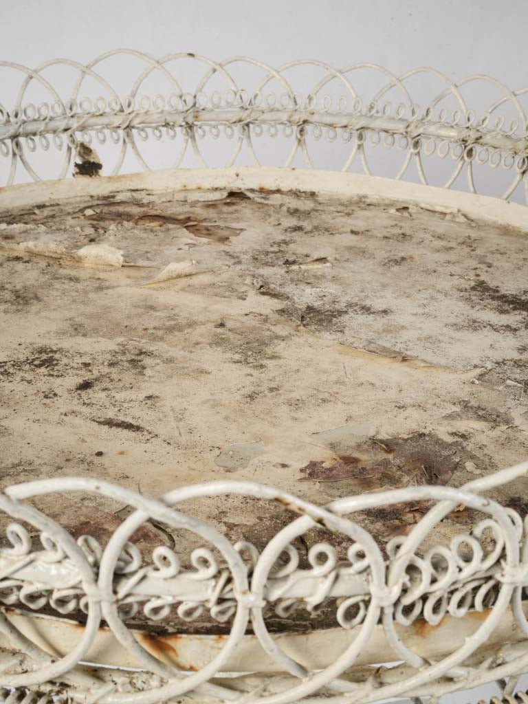 Authentic aged wrought iron stand  