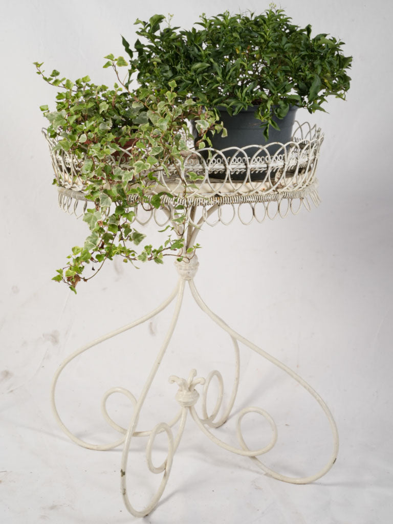 Rustic antique wrought iron stand