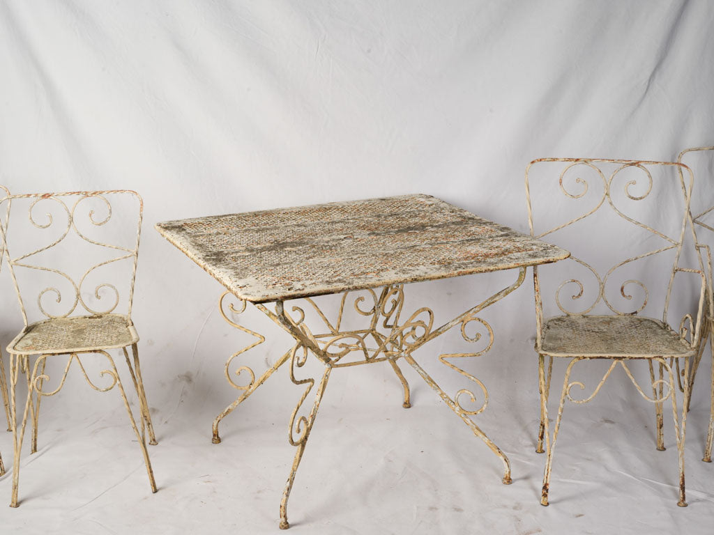 Beautifully weathered vintage armchair set