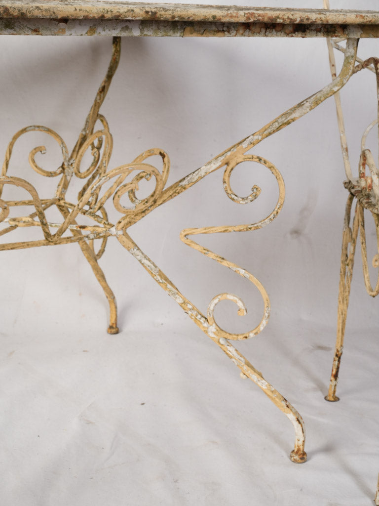 Rustic French countryside iron table