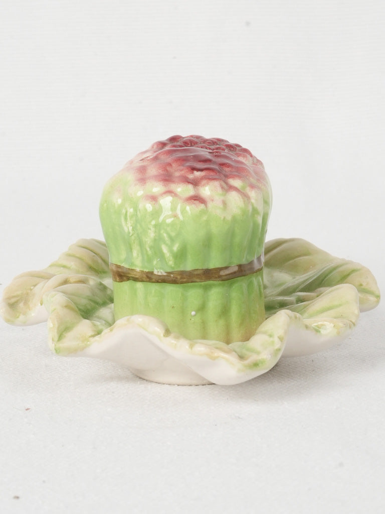 Charming Vintage Majolica Shaker Set