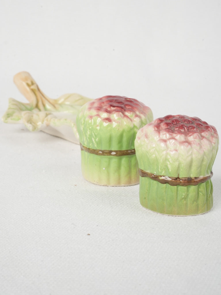 Vibrant French Majolica Shaker Set