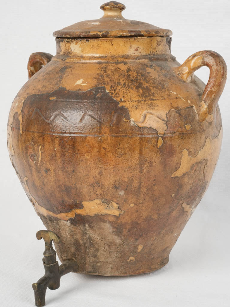 Rural 19th-century ocher-brown craft