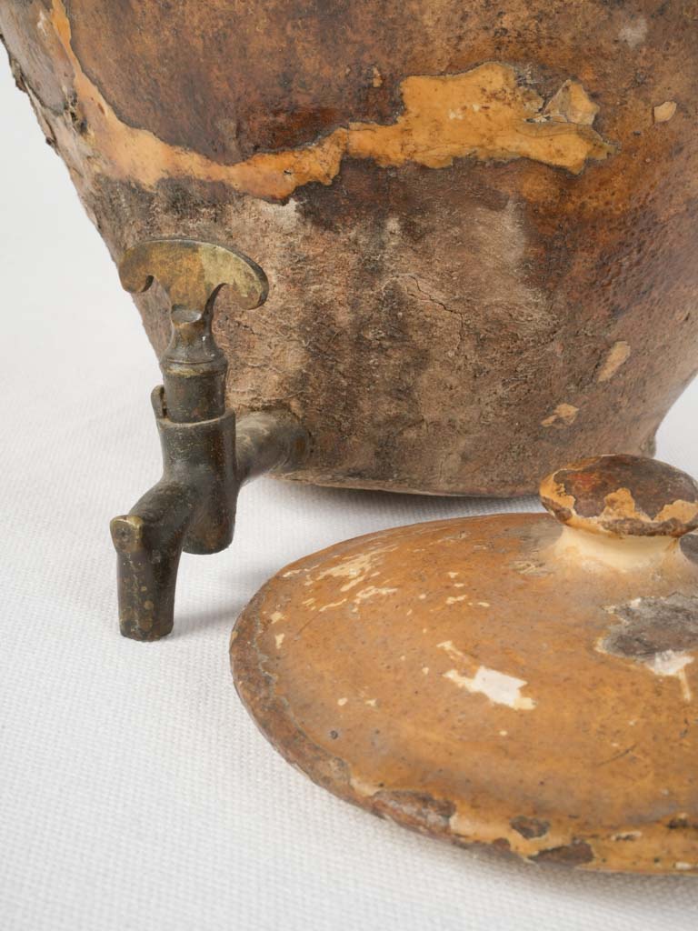 Original spigot 19th-century terracotta jug