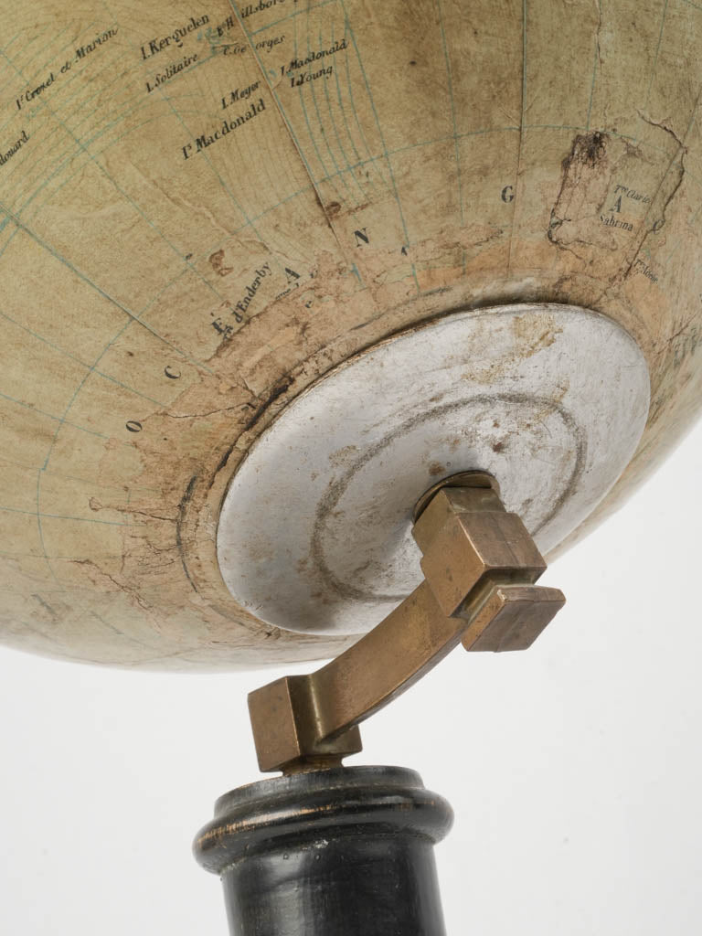 Richly detailed historical globe