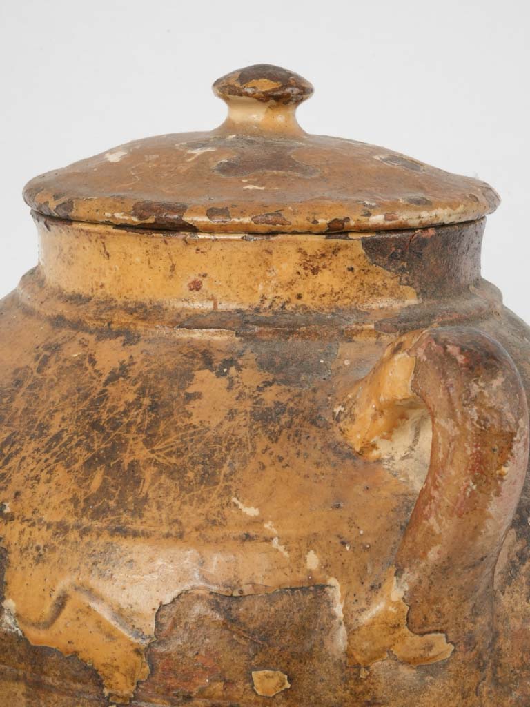 Traditional French terracotta vinegar container
