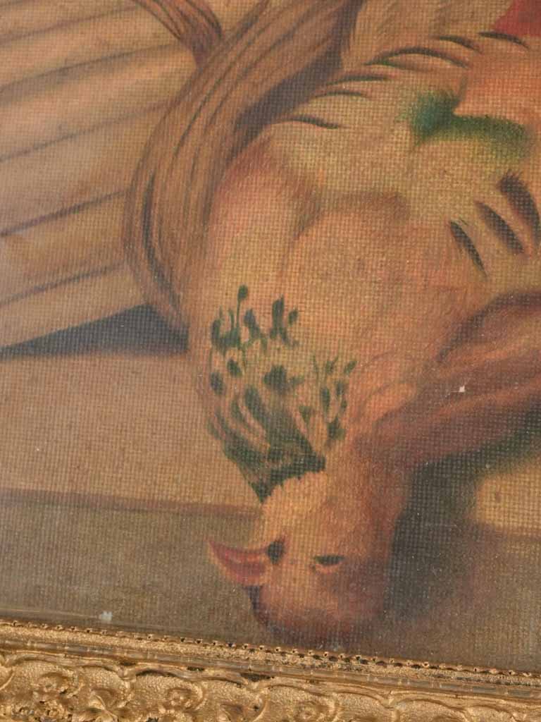 Traditional chromolithograph, white asparagus included