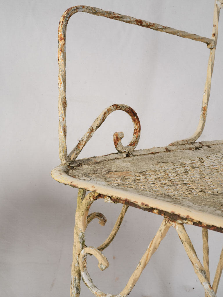 Soft patina vintage garden table