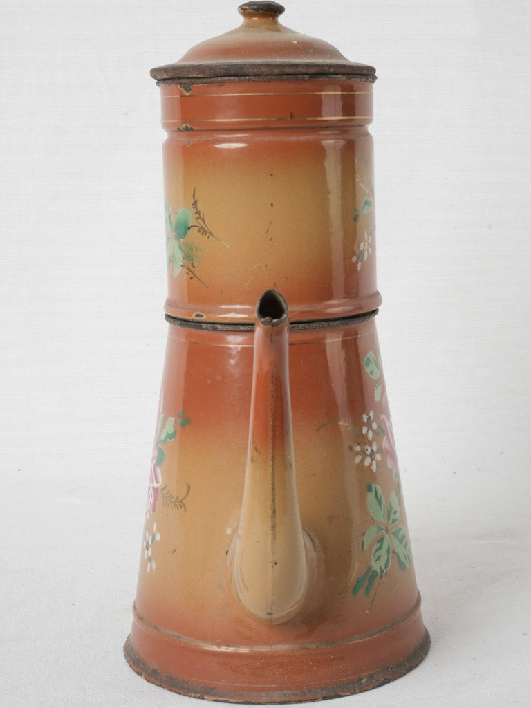 Classic floral pattern coffee percolator