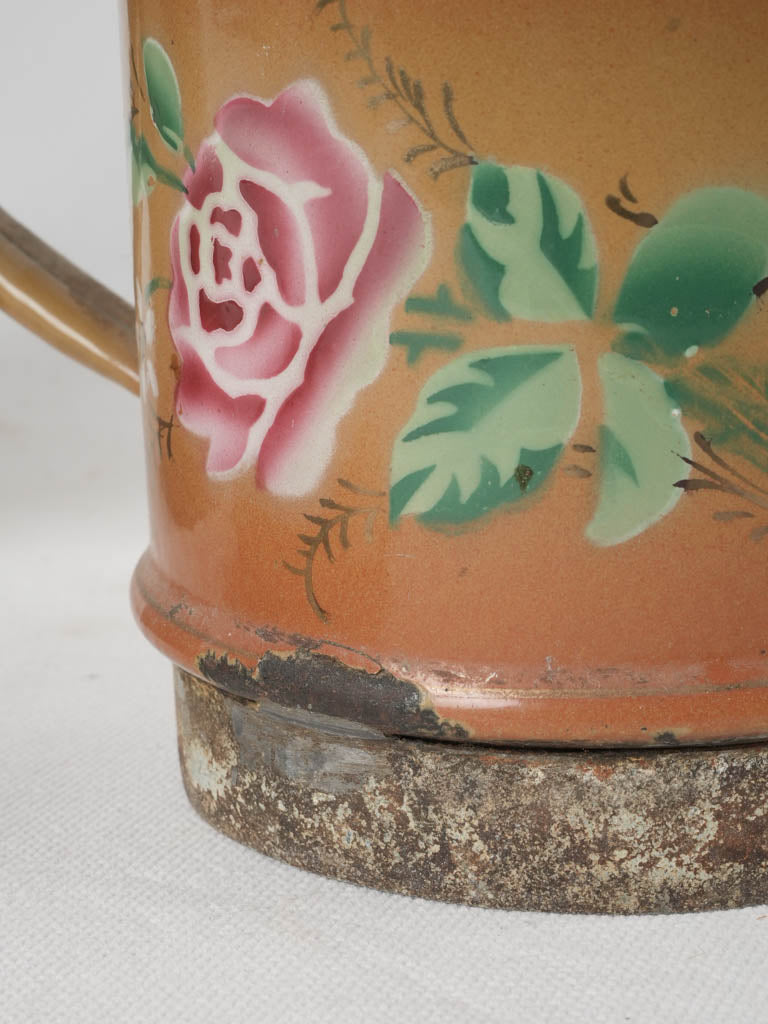 Timeless brown enamel coffee pot