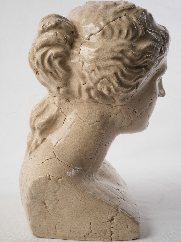 Craquelure detailed ceramic figure