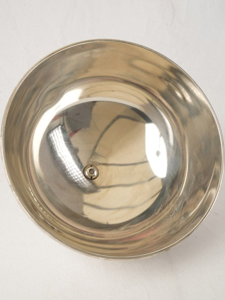 Pair of French Silver-Plated Plate Cloches w/ Fleur-de-Lis Finials - 8¼"